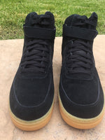 Nike Air Force One High 07 Suede Black  NEW Size 12