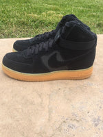 Nike Air Force One High 07 Suede Black  NEW Size 12