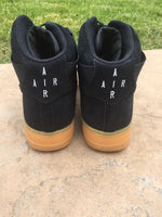 Nike Air Force One High 07 Suede Black  NEW Size 12