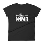 N4MR Logo with DJ t-shirt (Black, Red & Blue) Women's short sleeve t-shirt