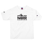N4MR Logo with DJ t-shirt (All-White) - Men's Champion T-Shirt