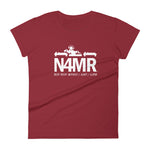 N4MR Logo with DJ t-shirt (Black, Red & Blue) Women's short sleeve t-shirt